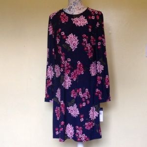 Chaps floral bubble sleeve dress.